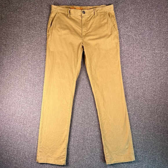 Urban Pipeline MaxFlex Pant Mens 34x32 Tan Slim Straight Stretch Chino 36x32 NEW - Picture 1 of 15